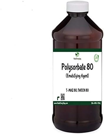 Polysorbate 80-100% Pure Oil Soap Making Supplies Bath Body Tween 80 T-Maz 80 (2 oz)