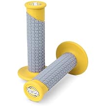 ProTaper Yellow/Grey Clamp-On Pillow Top Grips Pair for Most 2-Stroke and 4-Stroke Motocross Models 021680