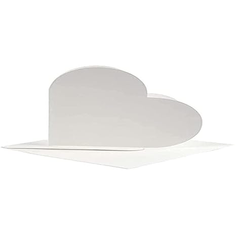 Create Crafts 23760 Create Craft - Heart-Shaped Cards off-white 10pk,14 x 14 cm