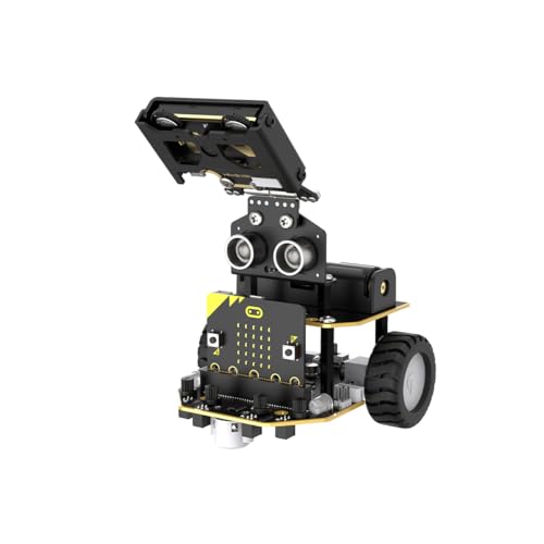 Nexbit Robot Car Kit for Microbit Programming STEM Educational Project AI Vision Smart Robot with Tutorials for Starter Learning Graphical Makecode Coding Car, Standard Kit Without Microbit V2