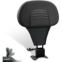 FOVPLUE Adjustable Rider Backrest,Detachable Plug-in Driver Backrest Pad w/Mounting Kit for Harley Touring 2009-Later,for CVO Road Glide Street Glide Tri Glide FLHTK/L Electra Glide Road King,Style 1