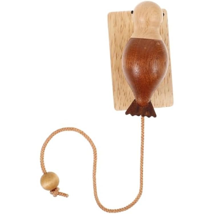 STOBAZA Door Knocker Decorative Wooden Doorbell Vintage Style 3.54X2.36X2.16 Inches for Home Business Entryway Decoration