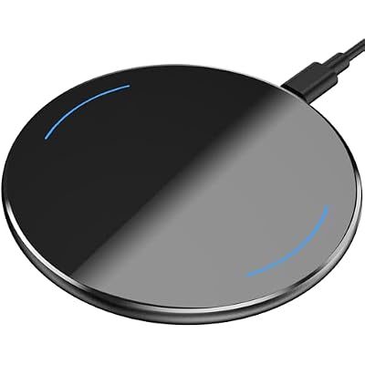 TOZO W1 New Anti-Slip Aircraft-Grade Aluminum Wireless Charger 15W Max Fast Wireless Charging Pad Compatible with iPhone 1717 Pro17 Pro MaxAir161514SE Series, Samsung Galaxy S25S24S23, Black