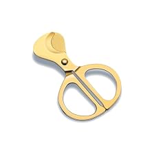 ARFUKA Premium Guillotine Cigar Cutter Stainless Steel Portable Dual-Blade Scissors Professional Cutter for All Cigar Sizes - Travel & Home Essential for Smokers Gold