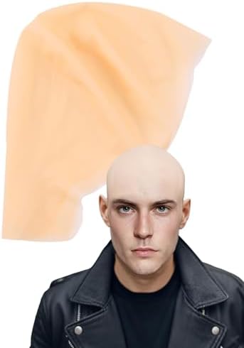 Latex Bald Cap for Adults Costume Wig Head Cap for Halloween, Cosplay, Theater, SFX Makeup & Dress-Up Accessories