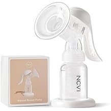 NCVI Manual Breast Pump for Breastfeeding Small Nipple, 20mm Silicone Soft Flange Single Hand Held Pump Breast Milk 4oz, BPA-Free with Two Kinds of Suction Adjusted Suitable for 17/18/19/20mm Nipples