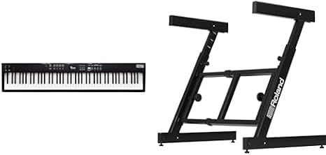 Roland RD-08 88-Note Stage Piano with PHA-4 Keyboard & 3000+ Sounds + KS-11Z Heavy-Duty Z-Style Keyboard Stand Bundle