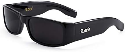 LOCS Dark Sunglasses Black OG Stylish Regular Lens NEW 0106