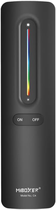 MiBOXER C4-B RGB+CCT Remote 2.4GHz, Wireless Full Color & Tunable White LED Dimmer, Brightness Color Temperature Adjustable, Compact Remote