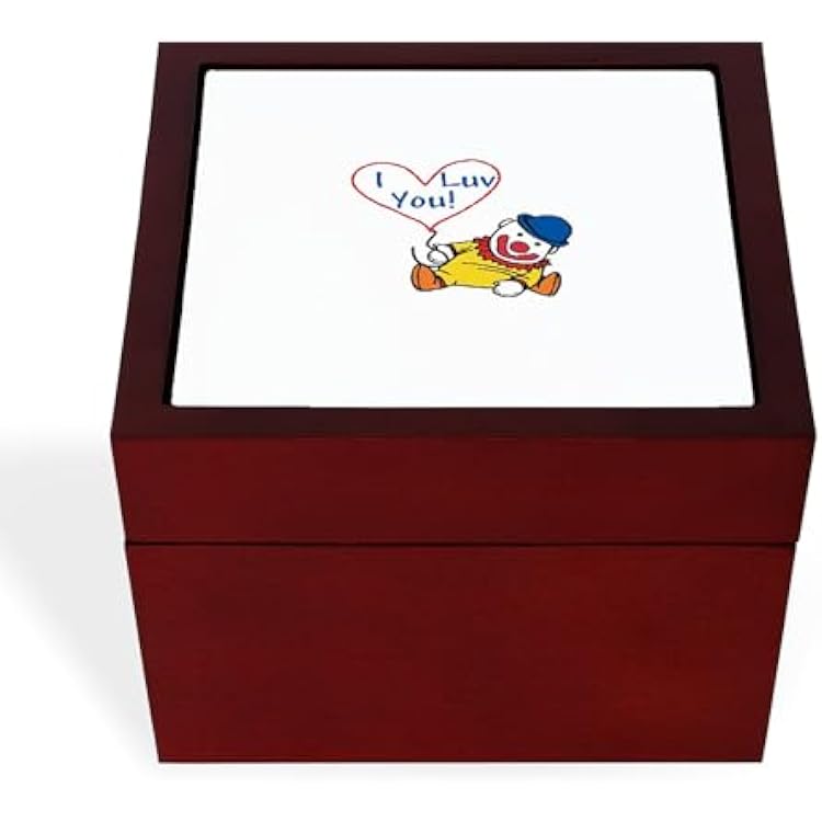 CafePress I Luv You Memory Keepsake Jewelry Box, 5x5x3.75