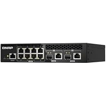 QNAP 10-Port 10GbE Half-Width Rackmount Layer 2 Managed Switch with 2 x 10GbE SFP+/RJ45 Combo and 8 x 2.5GbE RJ45 Ports (QSW-M2108R-2C-US)