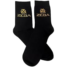 Zeba Padded Tall Crew Black Socks - Unisex (6-pack)