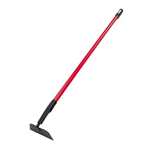 BULLY TOOLS 12-Gauge Garden Hoe wFiberglass Handle - Ideal Heavy-Duty Gardening for Unwanted Growth, Cultivating, Soil Prep & Yard Work - Durable Hoe Garden Tool for Tough Soil & Lawn - Made in USA