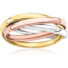 Ross-Simons Italian 14kt Tri-Colored Gold Rolling Ring
