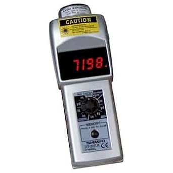 Shimpo Contact/Noncontact LCD Tachometer with 6 (in) Circ. Measuring Wheel
