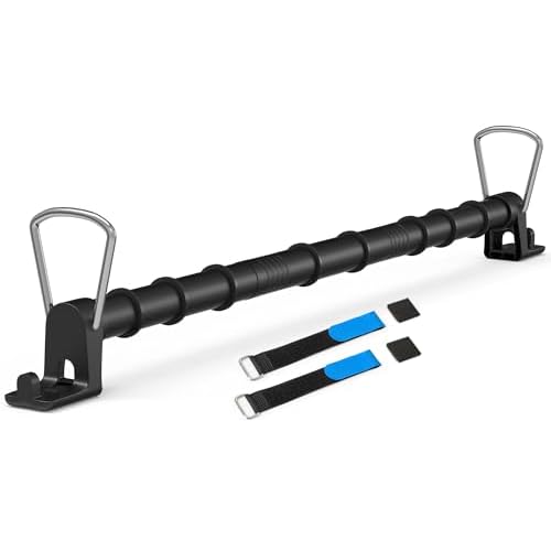 Heavy-Duty Car Clothes Hanger Bar Holds 50 Clothes, Telescopic Clothes Rack for Car Travel 28-60 Fits Vehicles, SUVs with 2 EVA Anti-Skid Pads & 2 Hook and Loop StrapsHold Up to 70lbs