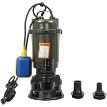 0.5HP/0.75HP Sewage/Effluent Grinder Pump,Submersible Basement Sewer Pump Sump Ejector Pump for Sewage System, Septic Tank, Basement. (0.75HP)