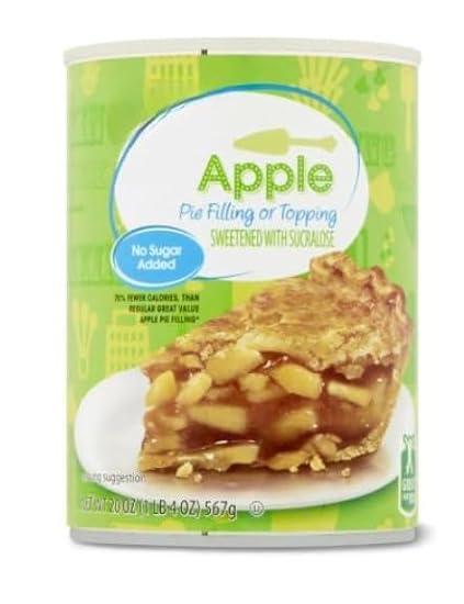 Apple Pie Filling & Topping, No Sugar Added, Can 20 Ounce