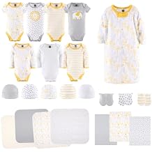 The Peanutshell Baby Layette Gift Set for Baby Boys or Girls - 23 Piece New Born Baby Unisex Gift Set, Baby Clothes & Newborn Essentials Must Haves - Newborn Baby Clothes 0-3 Months - Sunshine