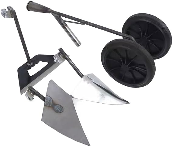 Weeding and Loosening Gardening Tools Soil Cleaning Tools Three-in-one Hoe Multi-Functional Two-Wheel Push Hoe Plow