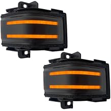 RECON Fits Ford 17-25 Super Duty (F250, F350, F450, F550) Premium LED Side Mirror Lenses Amber Daytime Running Lights (DRL), Blinking Turn Signals & White Spot Lights - Smoked Lens
