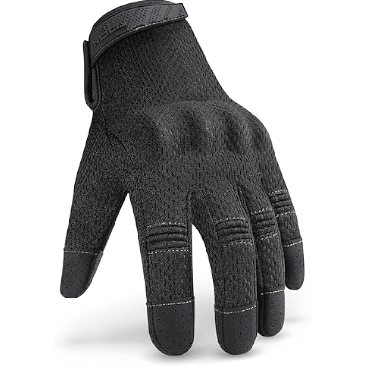 NoCry Tactical Gloves for Men with Flexible Knuckle Guards Durable Design with Reinforced Palms and Stitching Perfect Combat Gear with Touchscreen Compatible Fingers