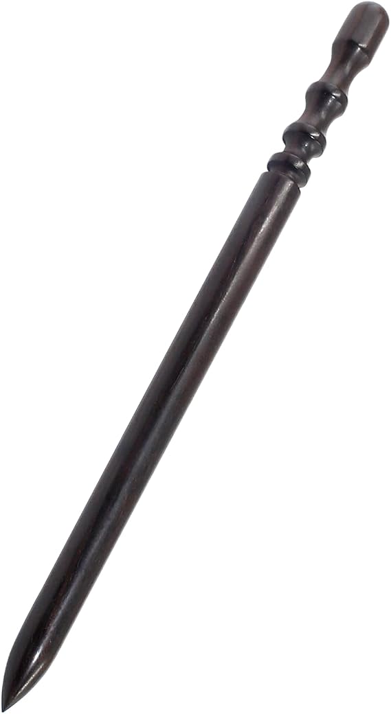 LifCratms Wood Leather Burnisher Tool, Slim Stick | Ebony Wood
