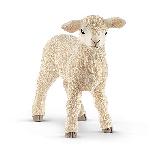 Schleich Farm World, Realistic Farm Animal Toys for Boys and Girls, Baby Lamb Toy Figurine, Ages 3