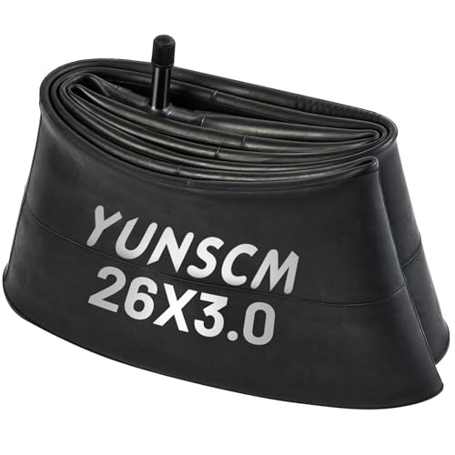 YUNSCM 26x3.0 Fat Bike Tube 26 x 3.0 AV32 Schrader Valve Bike Tube Compatible with 26x3 26 x 3 Bike Bicycle Tire Tube