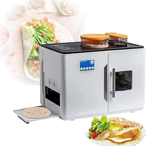 Flatbread Maker Fully Automatic Electric Machine for Chapati, Tortilla, Pancake & More, One-Key Operation, Makes 20 Pcs at a Time