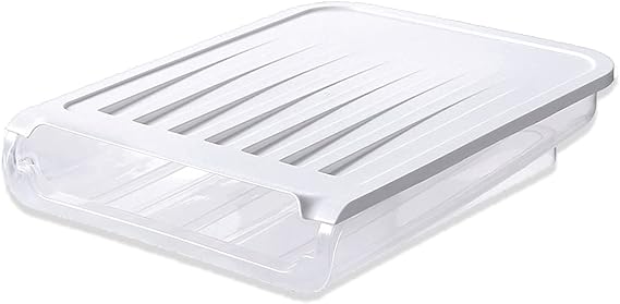 Egg Holder For Refrigerator Auto Scrolling Egg Storage Holder Space-Saving Fridge Kitchen Automatic Rolling Egg Storage Rack Box Food Savers 18 Egg Tray