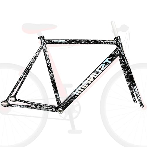 700C Aluminum Alloy Fixed Gear Bike Frameset 49CM 52CM 55CM 58CM Racing Track Bike Frame C Brake Bike Frame with Fork Quick Release 100120mm Internal Routing