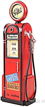 Old Modern Handicrafts Gas Pump Clock 1:4, Red, 7.5L x 4.5W x 21H Inches (19L x 11.4W x 53.3H Cm), Standard Dial