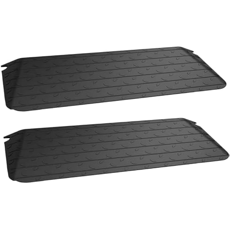 BESEA 2PACK 1 inch Rise Rubber Threshold Ramp Wheelchair Ramp for Home Doorways 3.6 Feet Long 2200lbs Load Capacity Power Scooter Ramp