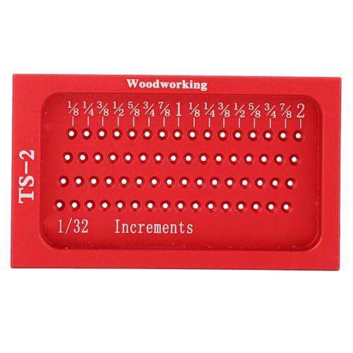 TS-2 Woodworking Cross Calibration Ruler,Saddle Square T-Type Scribing Gauge with Accurate Scale, Aluminum Alloy Marking Measuring Tool for Precision Woodworking Carpentry
