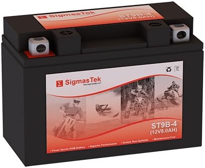 Chrome Motorcycle Battery 9B-BS Motorcycle Battery (Replacement)