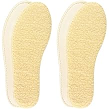 Knixmax 2 Pairs Synthetic Wool Insoles for Men, Women's Furry Fleece Insoles Cushioned Winter Shoe Pads, Comfort Warm Shoe Inserts for Boots Sneakers Slippers EU 46