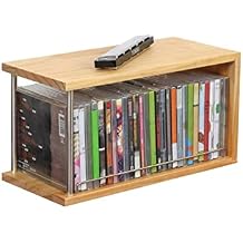 GLigeT CD Rack Stackable Media Storage Rack DVD Storage Box - DVD Tray for Media Shelf Storage & Organization Disc Rack