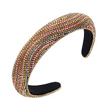 Women's Fashionable Hair Accessories Headband, Vintage Thick Sponge Headband, Women's Rhinestone Crystal Headband, Headband Accessories Headwear (white)