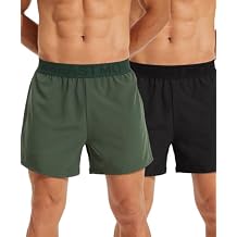 Mens 2 Packs Gym Workout Shorts Lightweight Quick Dry Training Running 5 inch Two Packs Shorts