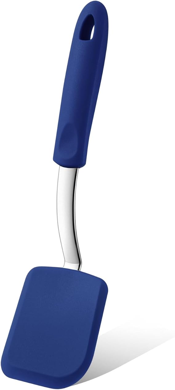 Small Silicone Spatula Flexible Silicone Cookie Spatula Heat Resistant Small Pancake Turner for Kitchen Use Nonstick Cookware No Scratch Cooking Flipper for Egg Pancake