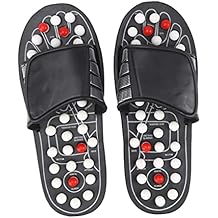 FOMIYES Foot Massage Shoes for Reflexology Sandals with Plantar Relief Portable Foot Health Massage Slippers Rotating Tai Chi Gossip Size 40-41