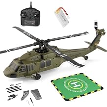 K170 UH60L Remote Controlled Helicopter Aircraft Plane 2.4Ghz 4CH RC Helicopter Heli Aileronless 6-Axis Gyroscope Altitude for Adults Beginners