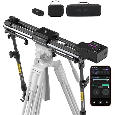 Zeapon Micro4 E700 Double Distance Motorized Camera Slider, High-Speed Low Noise Motor 10-26Lbs Payload, 3077cm Compact Slider with Carrying case, LCD Screen, App Control, Smooth Damping Design