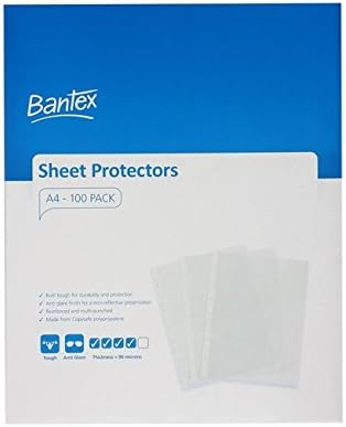 Bantex A4 Sheet Protectors - Heavy Duty - Box of 100