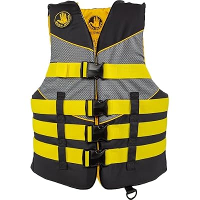 Body Glove Adult PFD Life Vest. Durable Polymer Shell, Lightweight PE Foam, Oversized Armholes, 4 Heavy-Duty Adjustable Belts