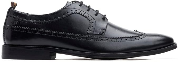 Havisham Waxy Brogue Shoes Black