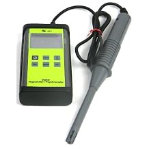 TPI 597C1 Digital Hygrometer/Psychrometer, 9V Battery, 5-45/64" Length x 2-29/32" Width x 1-13/128" Height
