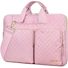 Lacdo 360 Protective Laptop Shoulder Bag for 15 inch New MacBook Air M5/A3448 (2026), M4 A3241 2025, M3 A3114, M2 A2941 2024-2023, 15 inch MacBook Pro A1990 A1707, Computer Case Bag, Sakura Pink