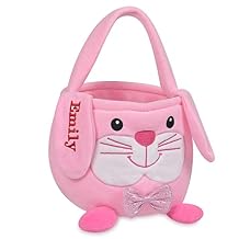 Personalized Easter Baskets for Kids - Pink Bunny